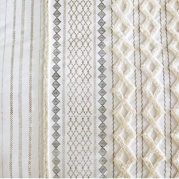New! INK+IVY Imani 100% Cotton Duvet Mid Century Modern Design 3 Piece - Picture 9 of 16